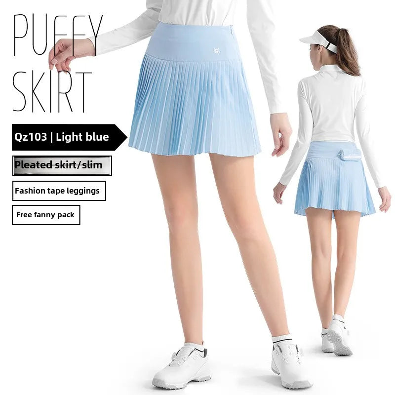 PGM Women's Golf Skirt Summer Anti Walk Light Speed Dry A-line Sports Pleated Skirts QZ103