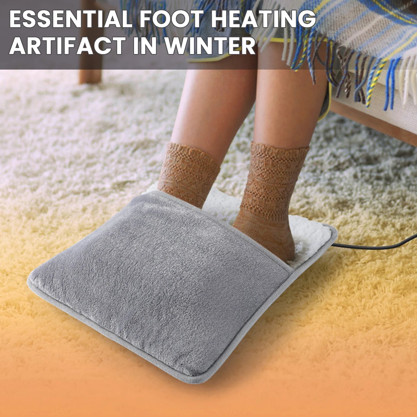 USB Heating Pad Winter Electric Foot Heating Pad Household Foot Warming Mat Gift for Women & Men