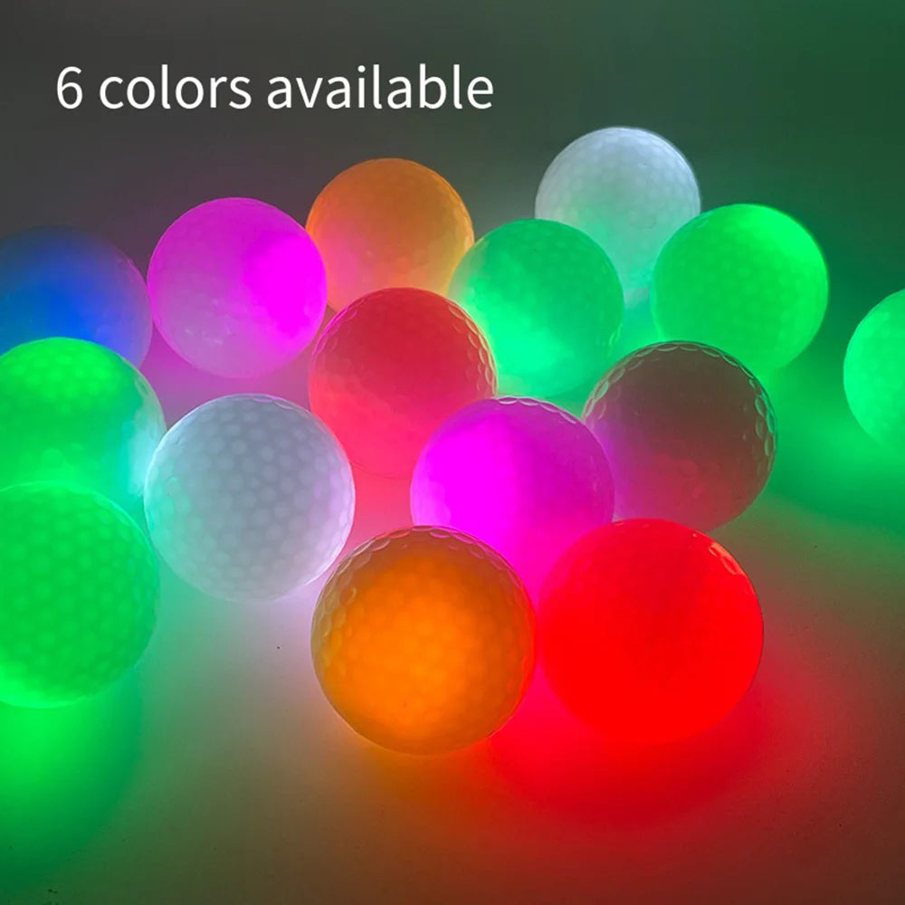 Glow in The Dark Golf Balls LED Light up Glow Golf Ball for Night Sports Super Bright Colorful and Durable