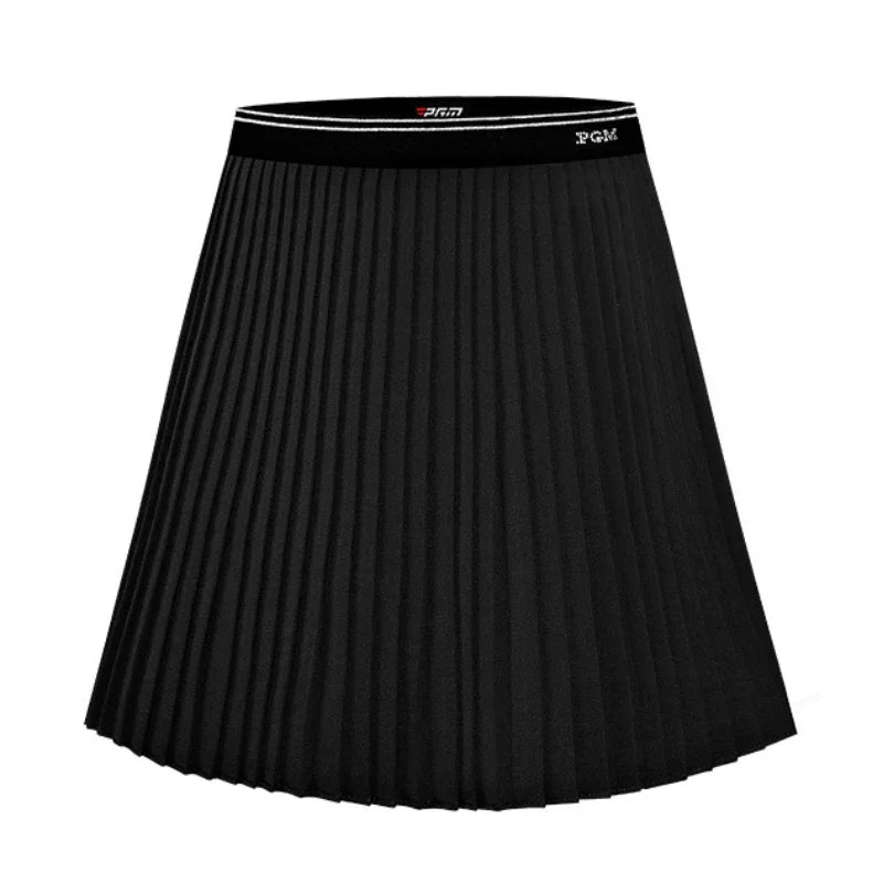 PGM Women's Golf Skirt Summer Quick-drying Sports Skirt Elastic Belt Bright Diamond Pleated Skirt QZ088