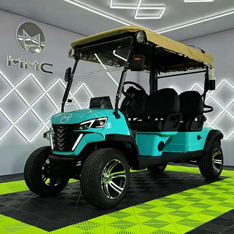 Top-of-the-line 4WD Golf Cart, 4x4 Aluminum Frame, Off-road CE Certified, Powerful Engine, MMC Professional Electric Golf Cart