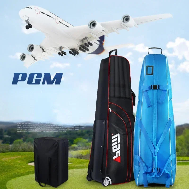 PGM Lightweight Foldable Golf Bag Travel Plane Caddy Bags With Wheel Aircraft Stand Thickening Folding Pad Golf Cover Bag HKB008