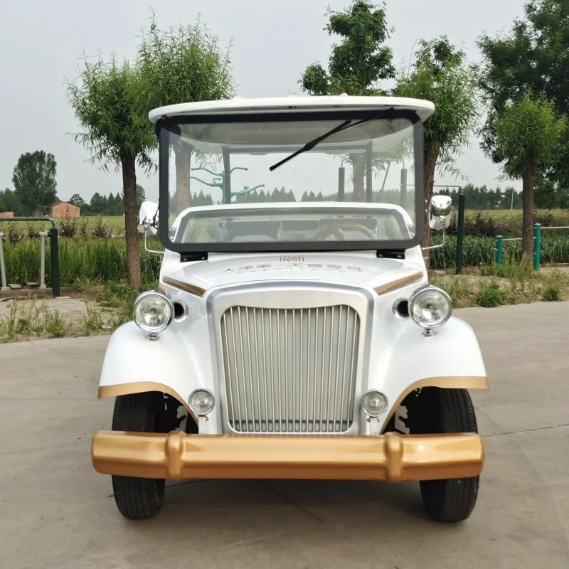 New High Quality 5/8/11/14 Passenger Retro Electric Vintage Car Adult Sightseeing Classic Golf Cart