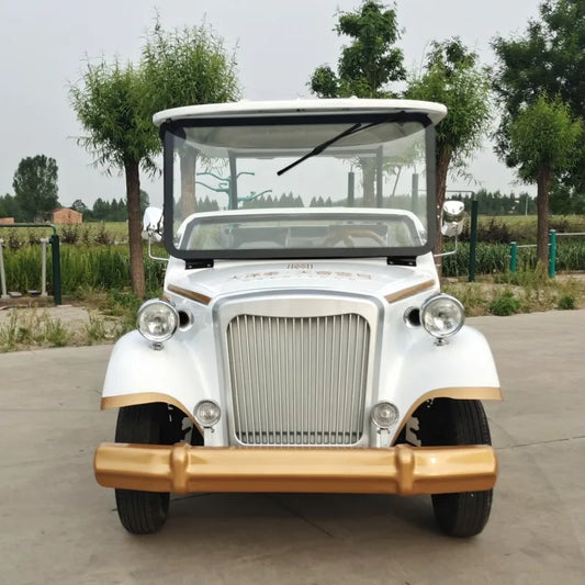 New High Quality 5/8/11/14 Passenger Retro Electric Vintage Car Adult Sightseeing Classic Golf Cart