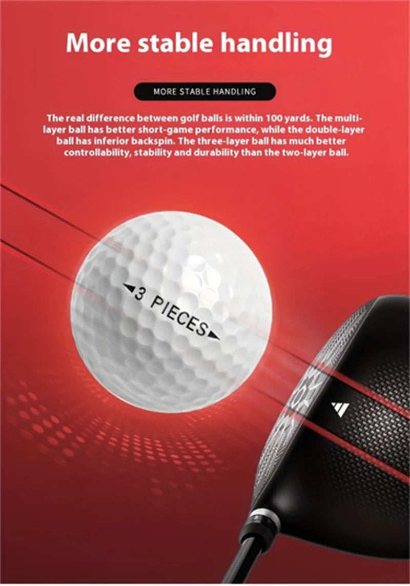30pcs/50pcs PGM Golf Q002 Triple Layer Ball Regular Competition Ball Practice Ball High Elasticity Rubber Center Brand New Ball