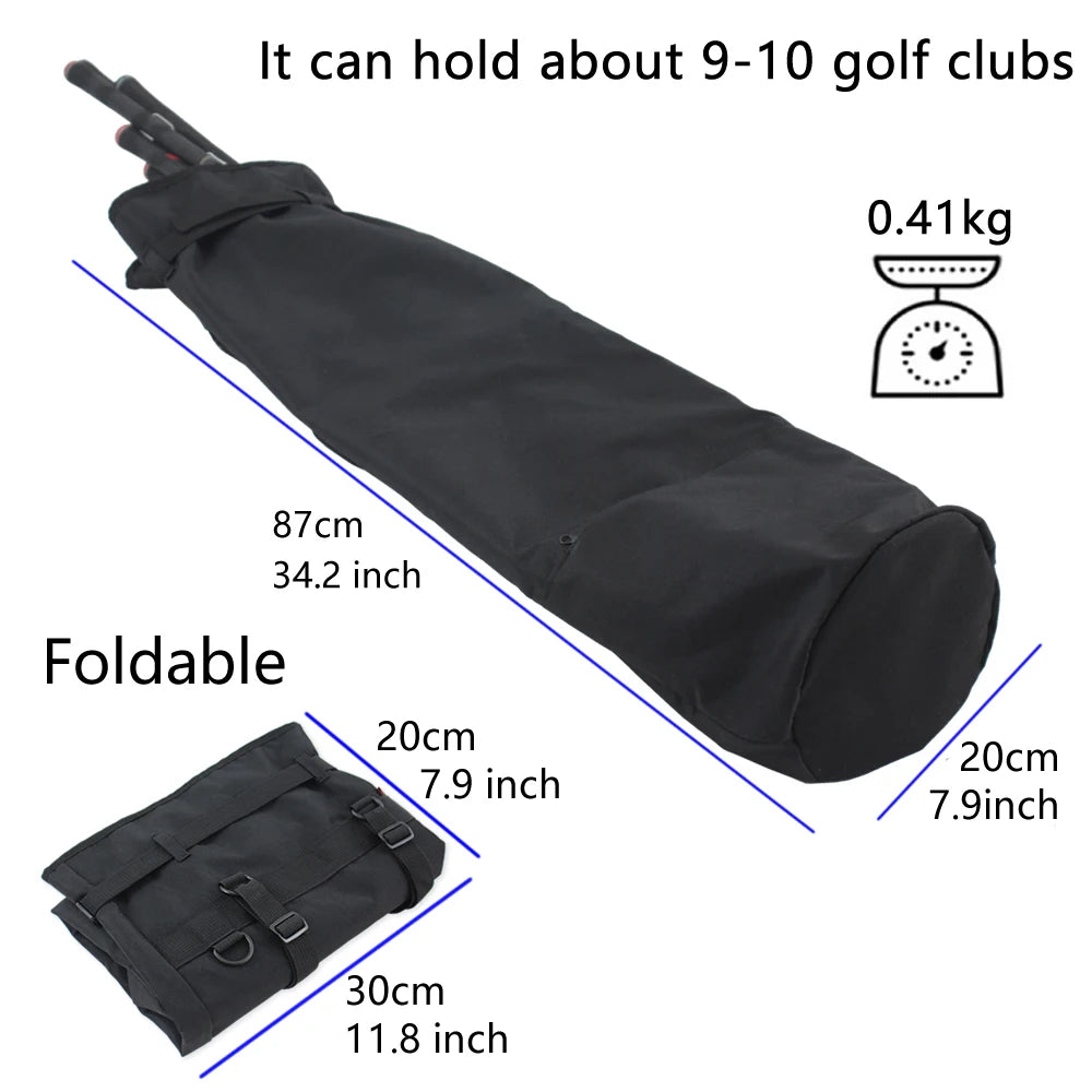 Lightweight Golf Carry Bag with Adjustable Shoulder Strap - Holds 8-10 Clubs, Foldable Portable Golf Bag with Multiple Compartme