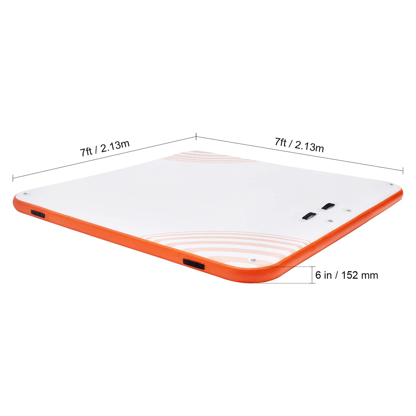 SucceBuy Inflatable Floating Dock 10x8FT Non-Slip Water Detachable Ladder Portable Carrying Bag Floating Platform Island Raft