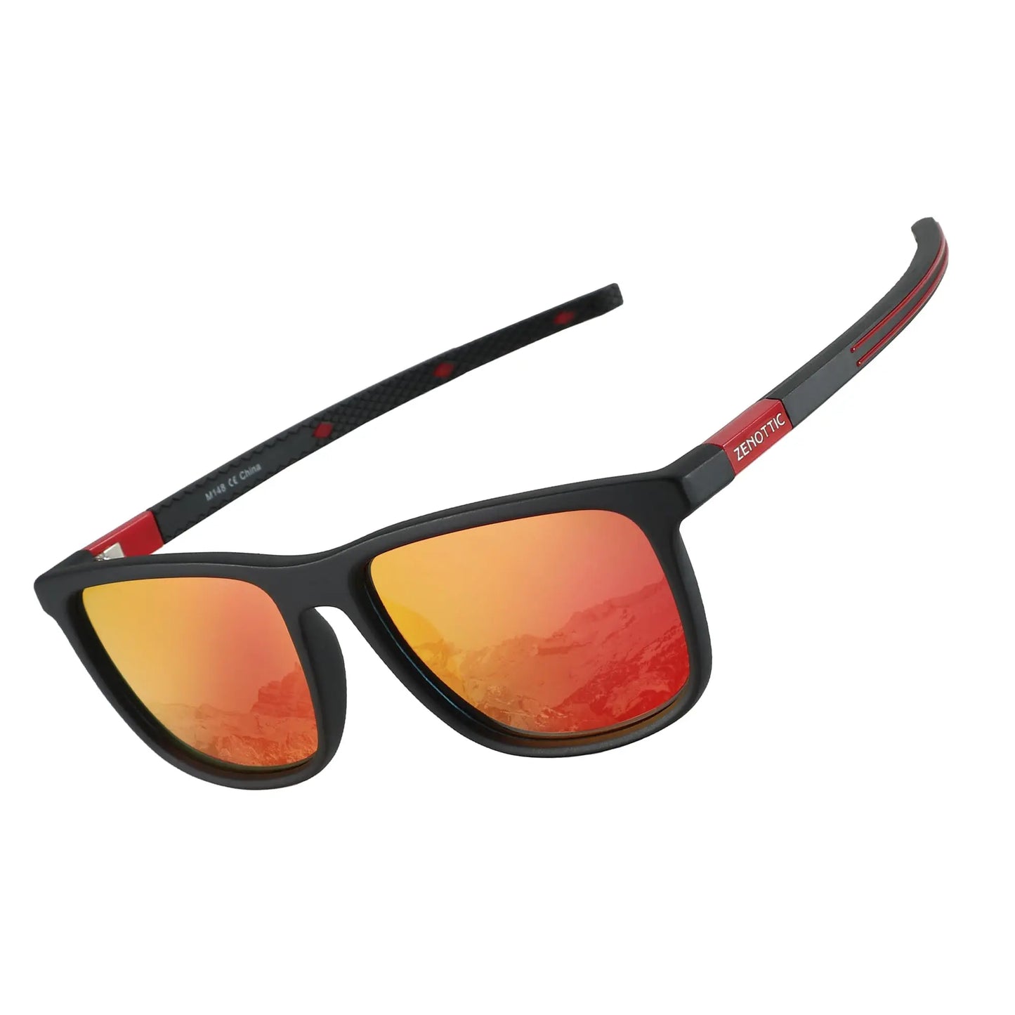 ZENOTTIC Square Polarized Sunglasses for Men - Lightweight TR90 Frame UV Blocking Shades for Driving Fishing Golf Sports