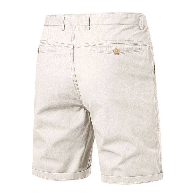 Summer Men Cotton Golf Shorts Dress Shorts Lightweight Quick Dry Casual Work Shorts Man Flat Front Hiking Shorts with 4 Pockets
