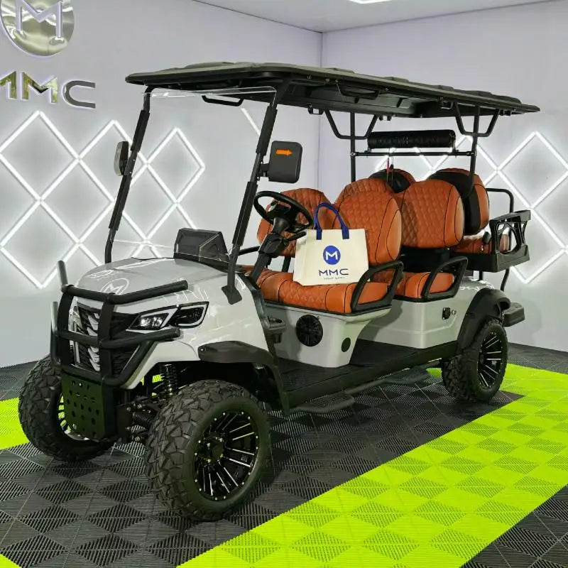 Top-of-the-line 4WD Golf Cart, 4x4 Aluminum Frame, Off-road CE Certified, Powerful Engine, MMC Professional Electric Golf Cart