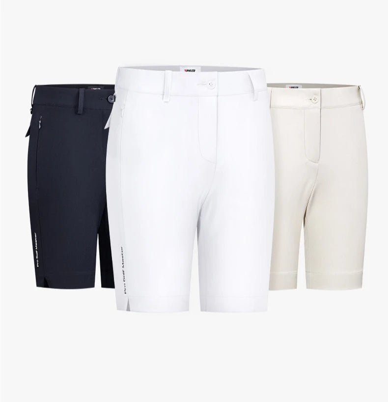 PGM Women Golf Shorts Summer Waterproof Elastic Split Pants Legs Five Leg Pants Sportswear KUZ129