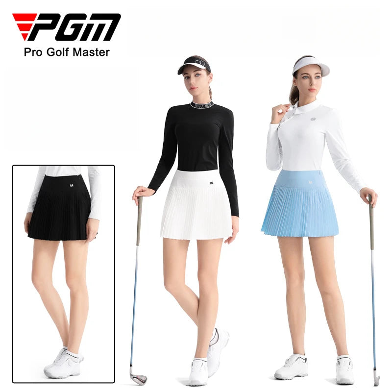 PGM Women's Golf Skirt Summer Anti Walk Light Speed Dry A-line Sports Pleated Skirts QZ103