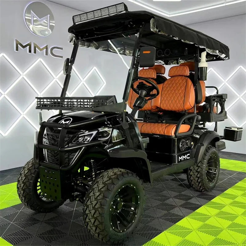 Top-of-the-line 4WD Golf Cart, 4x4 Aluminum Frame, Off-road CE Certified, Powerful Engine, MMC Professional Electric Golf Cart