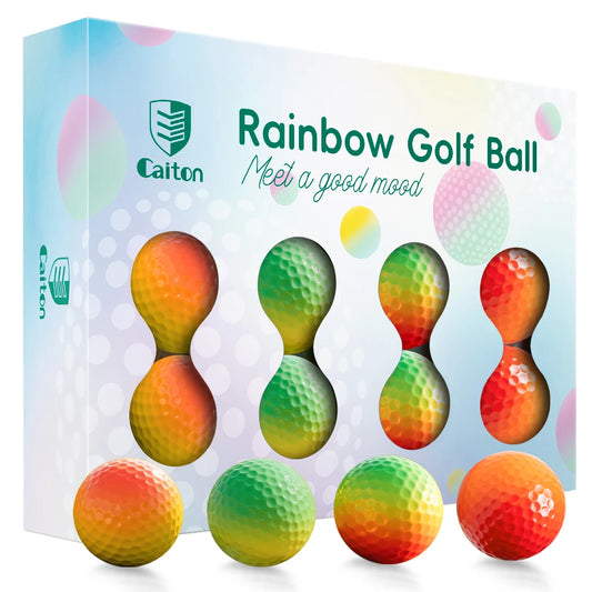 Caiton 12/3PCS Pro Gradient Golf Balls – 2-Layer Soft Balls Add 40+ Yards, Great for Practice, Training, Game or Gift