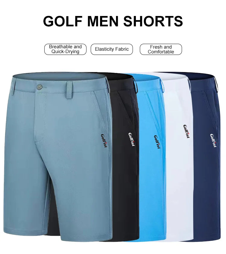 Golfist Golf Men's Shorts Summer Solid Refreshing Breathable Trousers  Comfortable Cotton Casual Clothes Sportswear