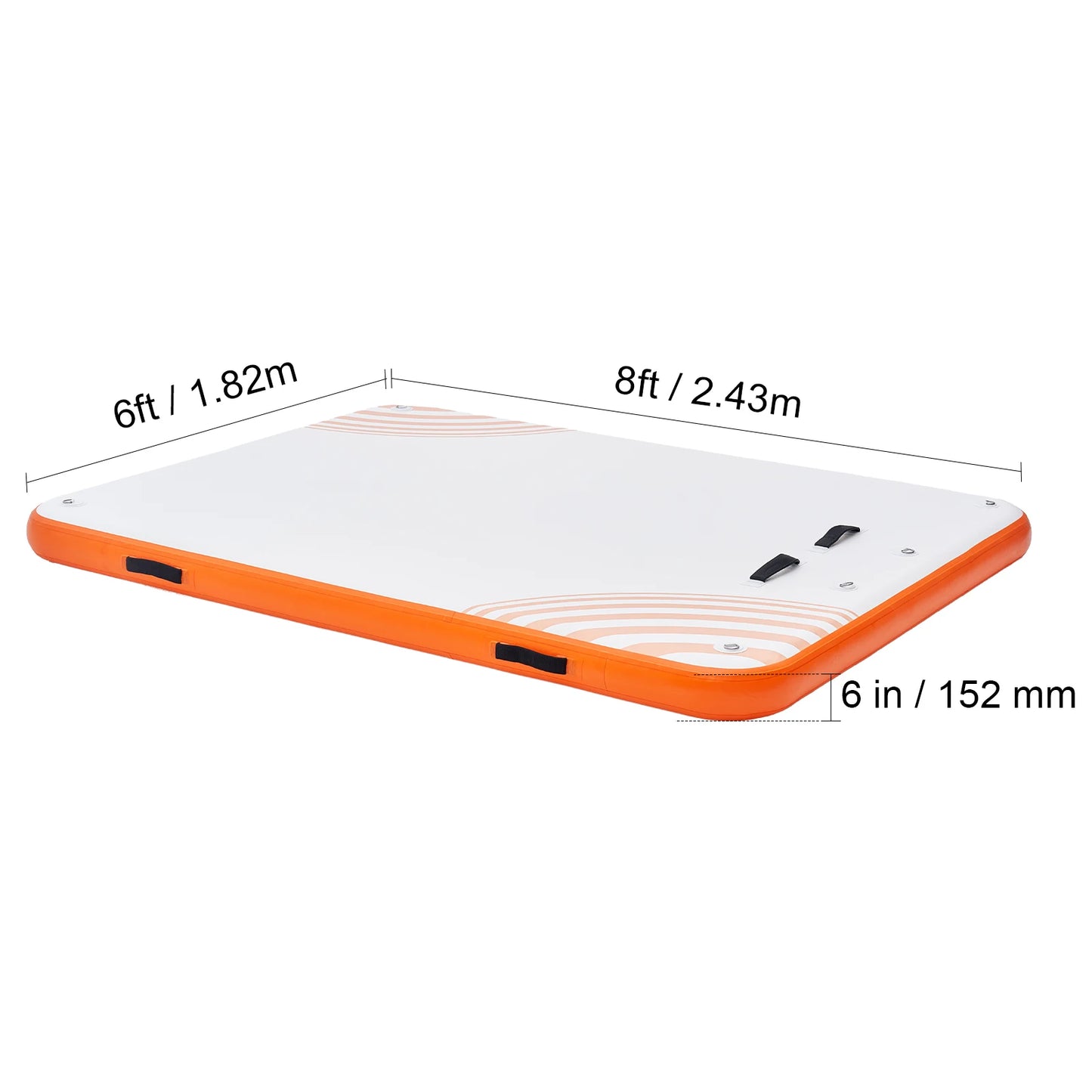 SucceBuy Inflatable Floating Dock 10x8FT Non-Slip Water Detachable Ladder Portable Carrying Bag Floating Platform Island Raft