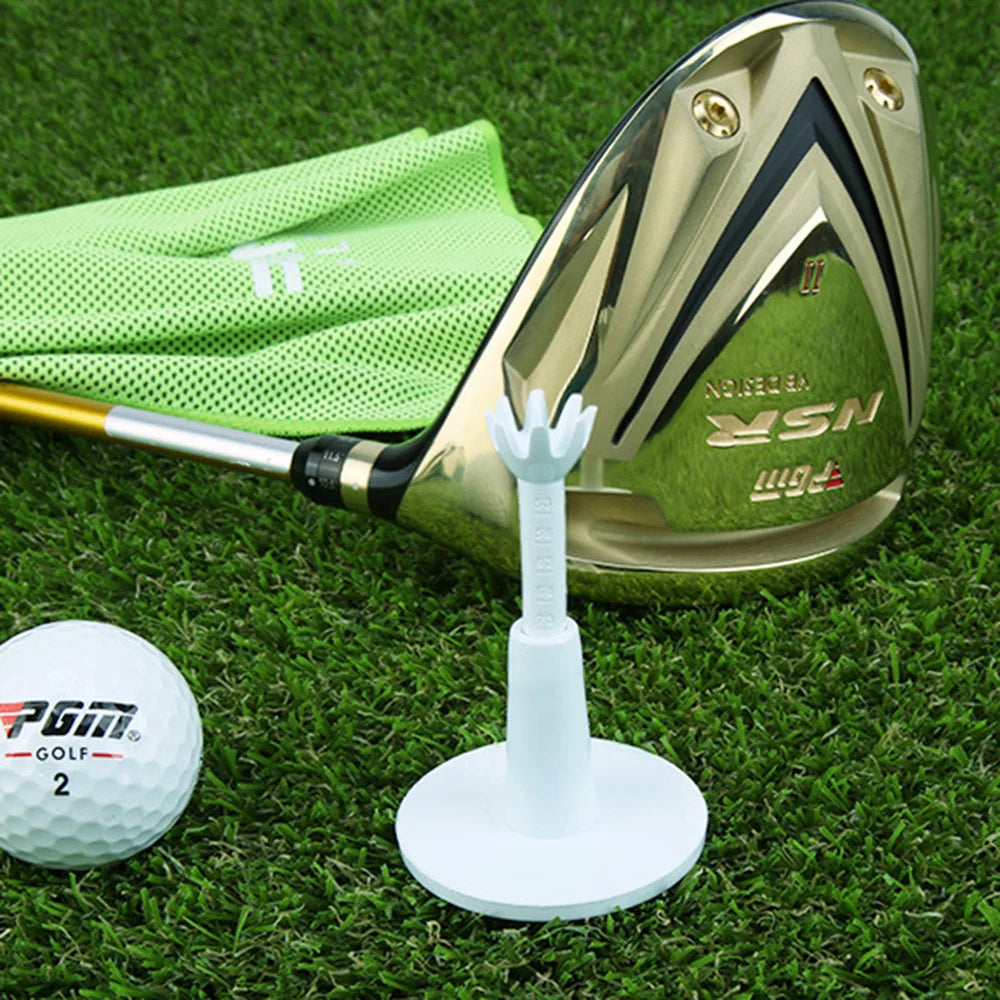 Adjustable Golf Tees Golf Essential Accessories Unbreakable & Durable Reusable Home Golf Tees - 2 Pack White