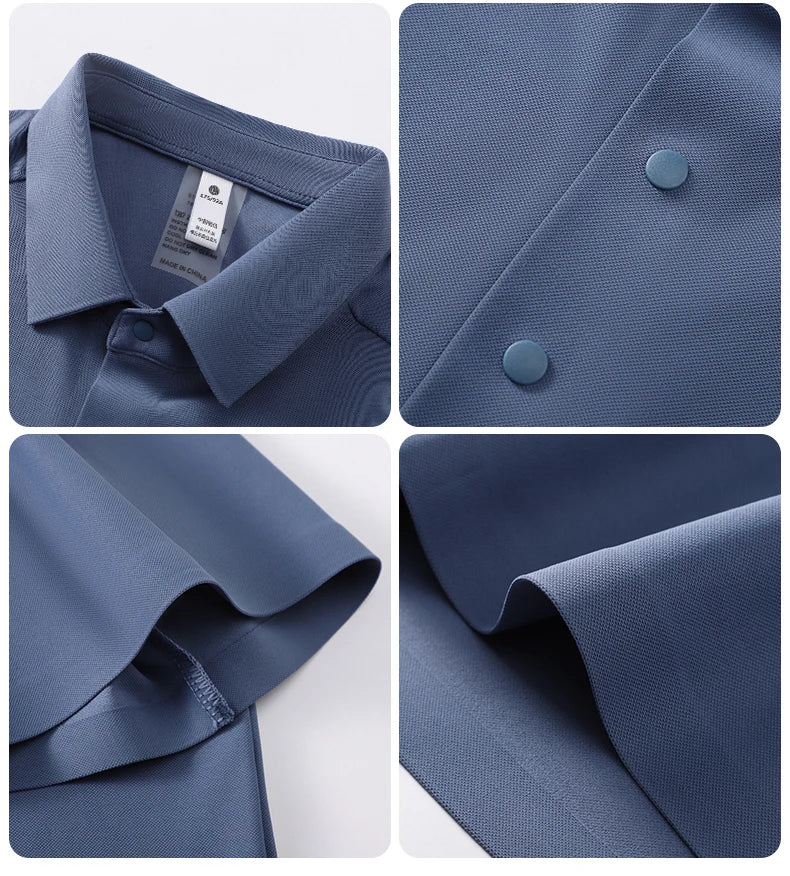 SBWL High quality gym new light fast dry elastic high quality outdoor sports golf running sports POLO shirt fashion casual shirt