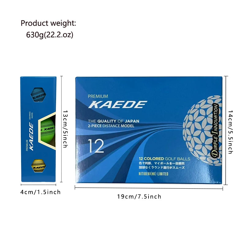 Kaede Double Layer Sakura Golf Balls for Ladies 12 Pieces per Box Dozen Pack Ladies Golf Ball Set