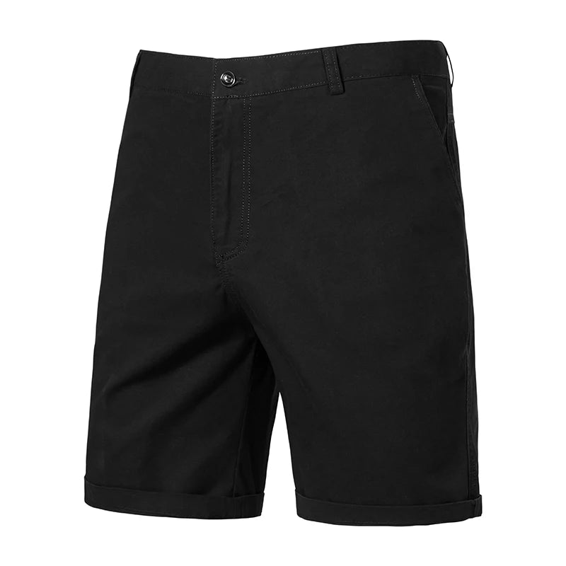 Summer Men Cotton Golf Shorts Dress Shorts Lightweight Quick Dry Casual Work Shorts Man Flat Front Hiking Shorts with 4 Pockets