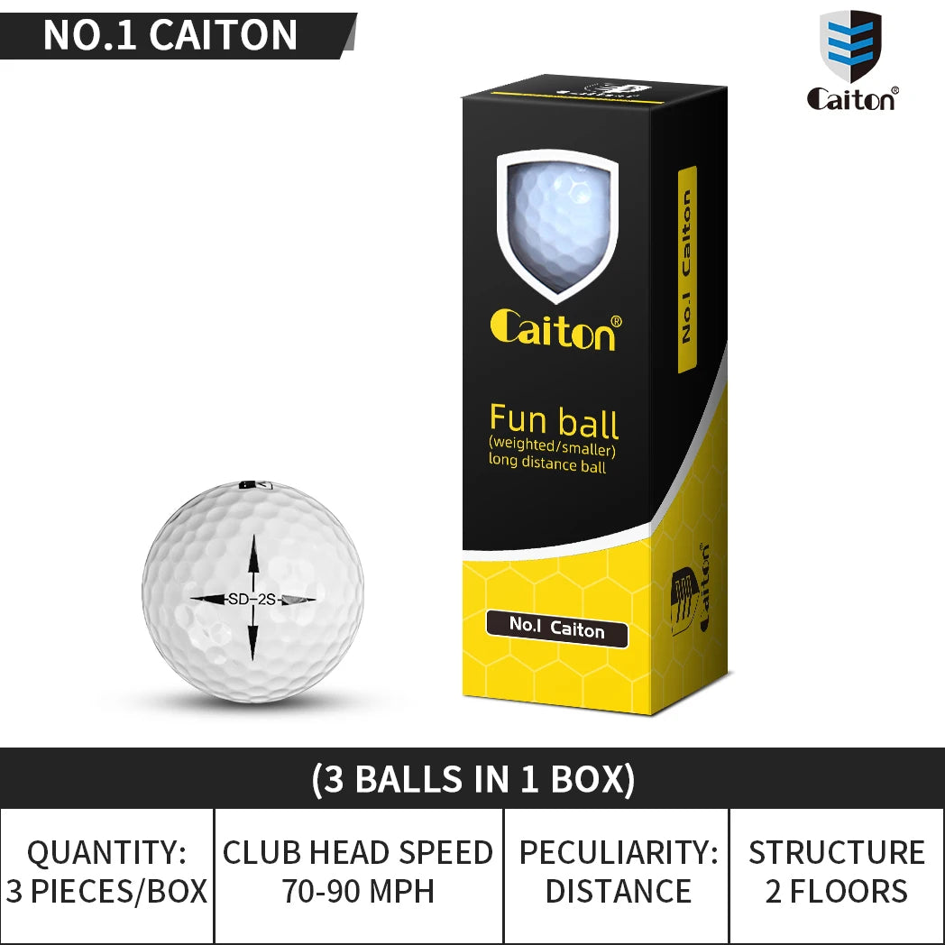 Caiton 3/6Pcs Ultimate Golf Balls Long Distance Tour Performance High Precision Durable Soft Feel Practice Play Adult Golfers