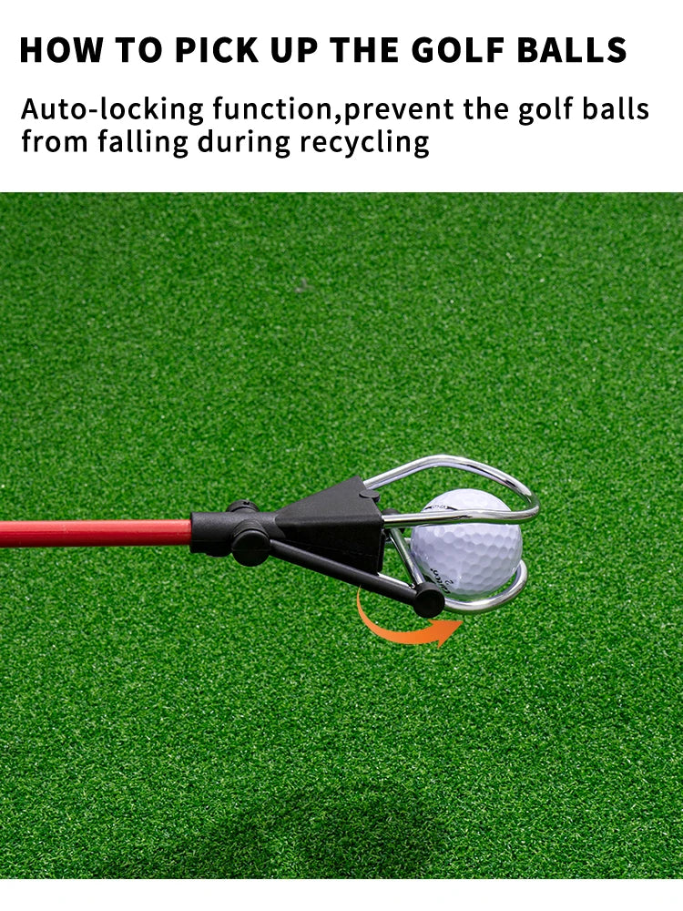6FT/15FT Golf Ball Retriever, Telescopic Aluminum Pole, Durable and Lightweight, Easy to Use, Ideal for Quick Ball Retrieval