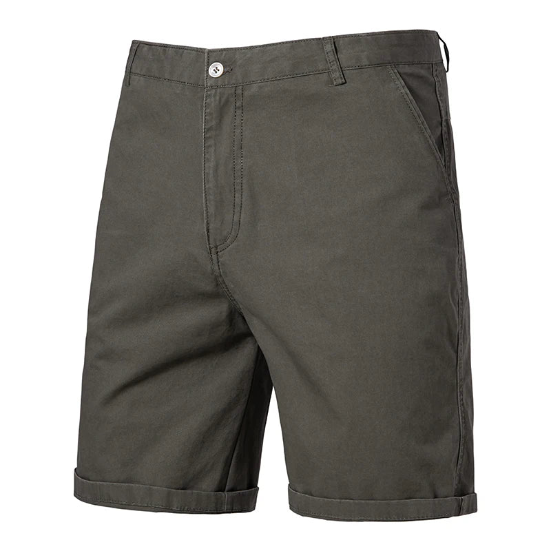 Summer Men Cotton Golf Shorts Dress Shorts Lightweight Quick Dry Casual Work Shorts Man Flat Front Hiking Shorts with 4 Pockets