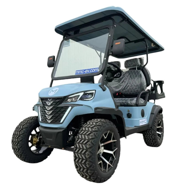 Top-of-the-line 4WD Golf Cart, 4x4 Aluminum Frame, Off-road CE Certified, Powerful Engine, MMC Professional Electric Golf Cart