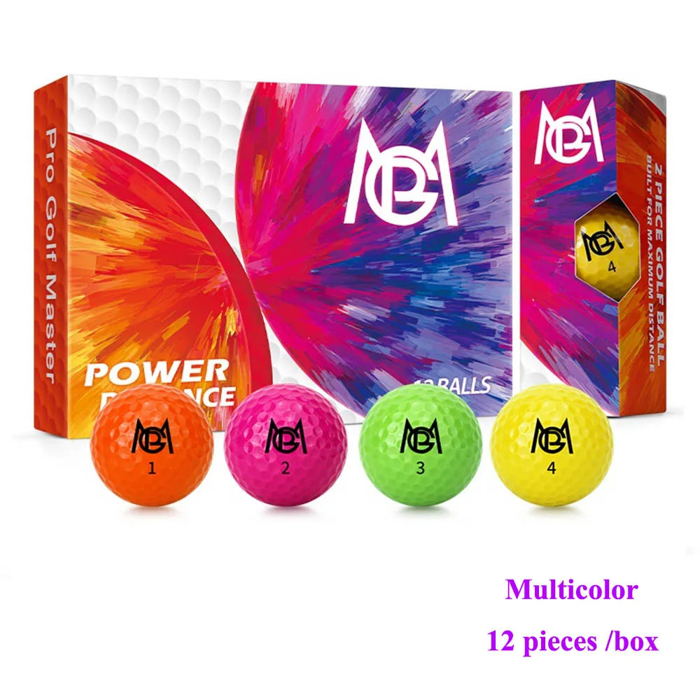 PGM golf colored ball two-layer competition ball golf double-layer ball 12 pack gift box Q029