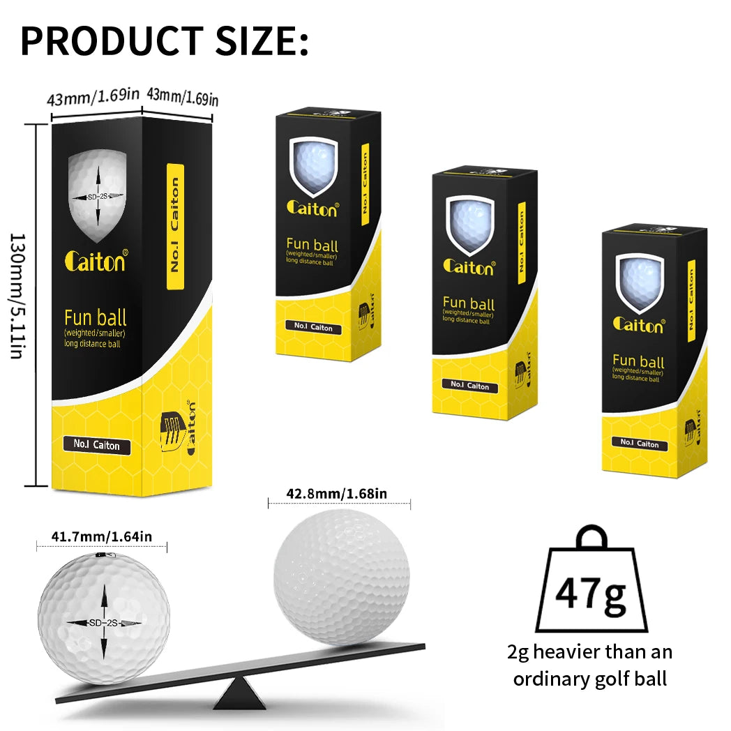 Caiton 3/6Pcs Ultimate Golf Balls Long Distance Tour Performance High Precision Durable Soft Feel Practice Play Adult Golfers