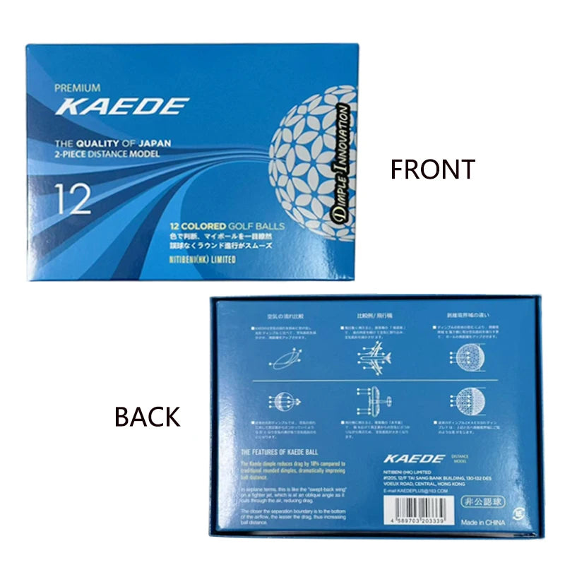 Kaede Double Layer Sakura Golf Balls for Ladies 12 Pieces per Box Dozen Pack Ladies Golf Ball Set