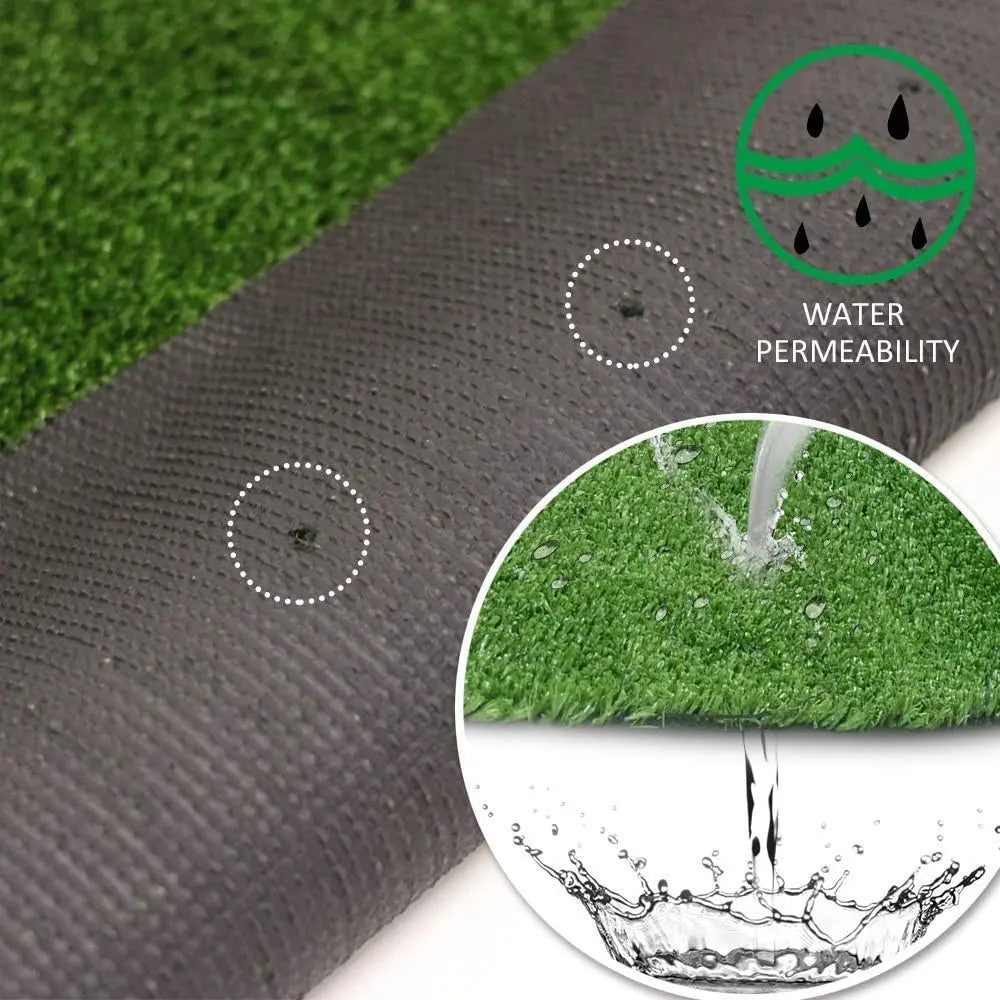 6FTX10FT Artificial Grass Turf - Indoor Outdoor Garden Lawn Synthetic Mat for Pets, Kids, and Landscaping