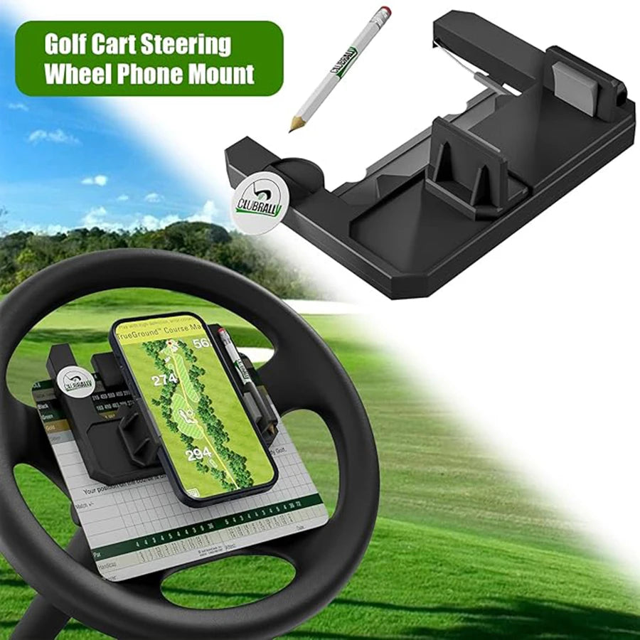 Universal Golf Cart Part Phone Holder /Golf Cart Steering Wheel Phone Stand For EZGO Yamaha Clubcar & all  Golf Cart