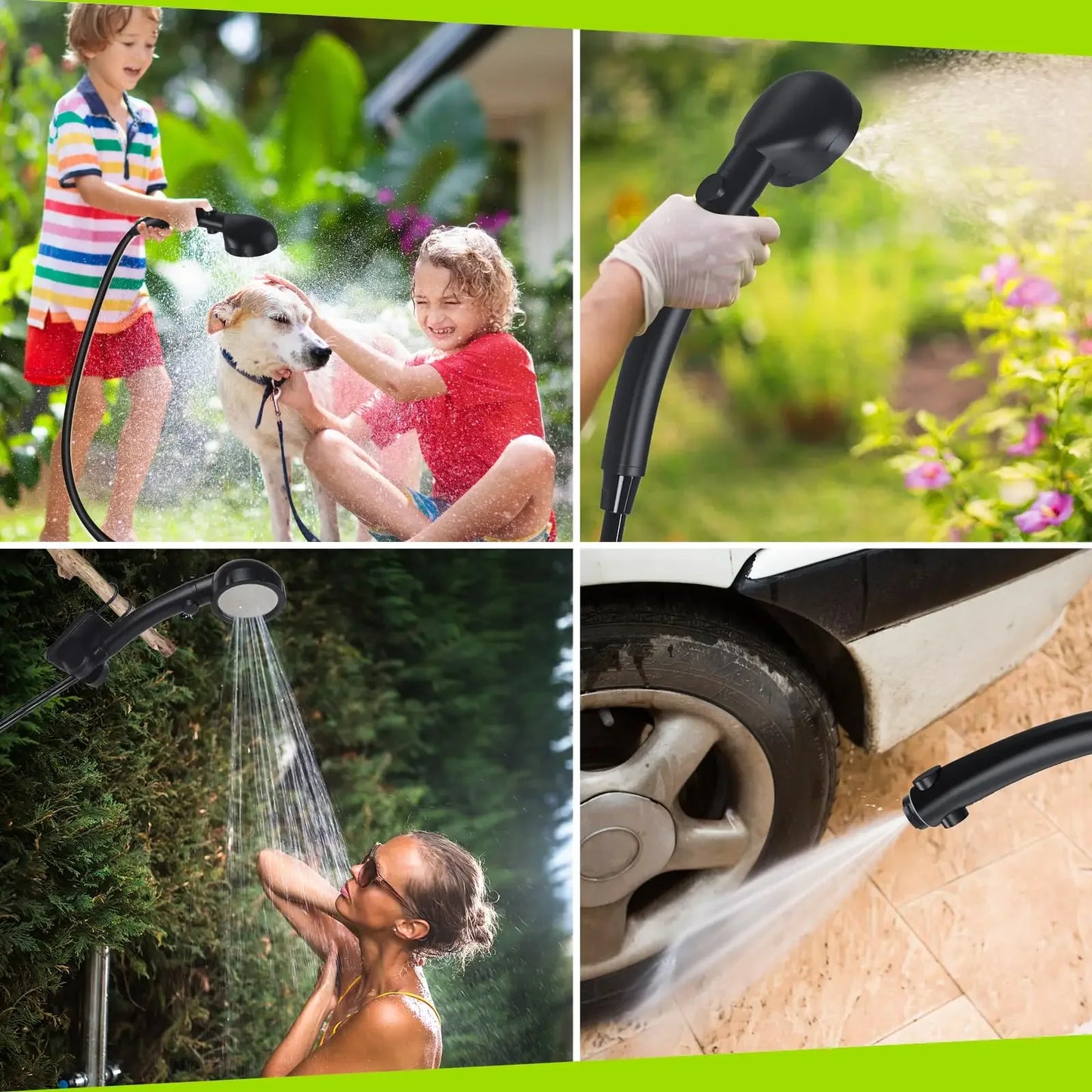 Portable Shower for Camping, 6000mAh Rechargeable Camping Shower, 4 Spray Modes