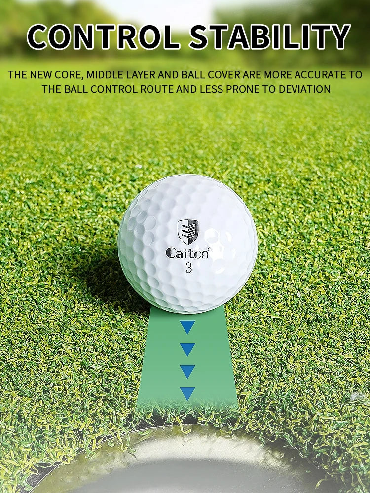 Caiton 3/6Pcs Ultimate Golf Balls Long Distance Tour Performance High Precision Durable Soft Feel Practice Play Adult Golfers