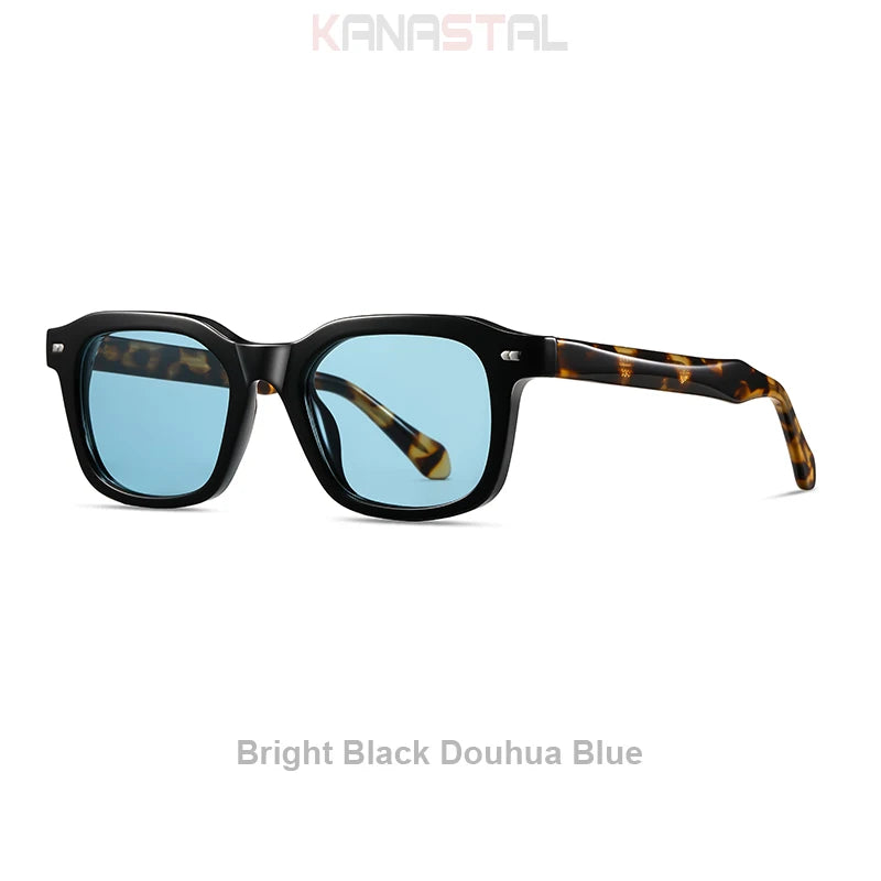 Men Polarized Sunglasses UV400 Square Acetate Eyeglasses Frames Anti Glare Goggles Fishing Cycling Hiking Golf Camping Sports