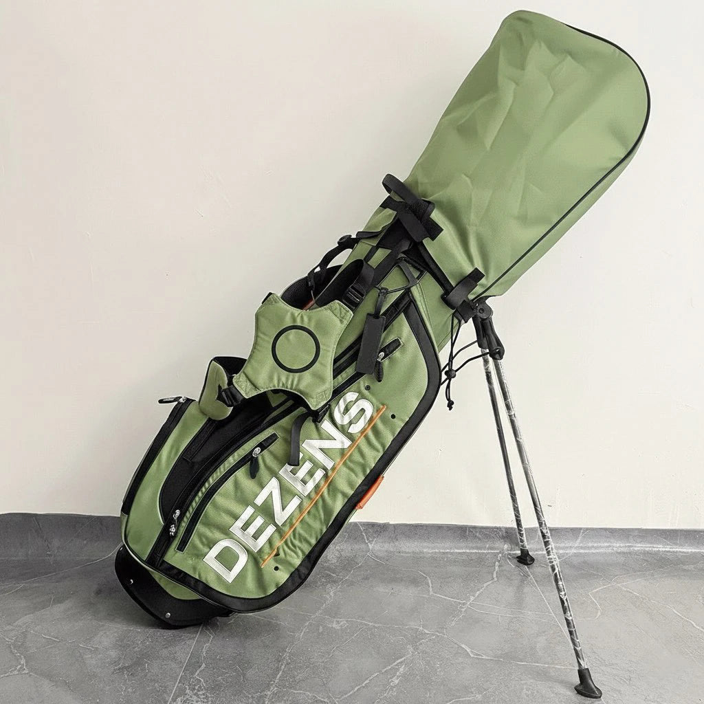 DEZENS Men's/Women's High Quality Lightweight Canvas Professional Golf Stand Bag Bracket Caddy Bag Golf Bag
