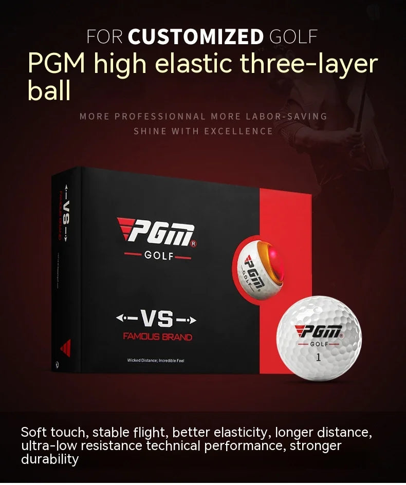 PGM Golf Ball Competition Ball Gift Box Set Three Layer Balls Q017
