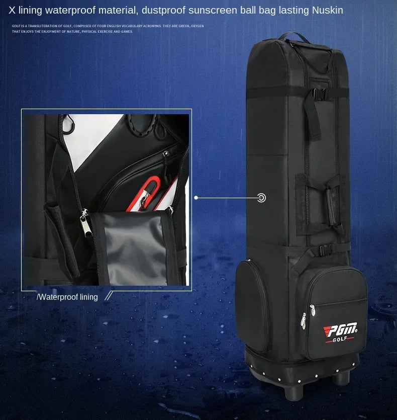 PGM Golf Aviation Bag Waterproof Travel With Wheels Large Capacity Storage Practical Foldable Airplane Ball Bags HKB012