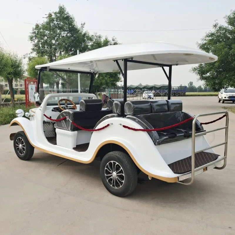 New High Quality 5/8/11/14 Passenger Retro Electric Vintage Car Adult Sightseeing Classic Golf Cart