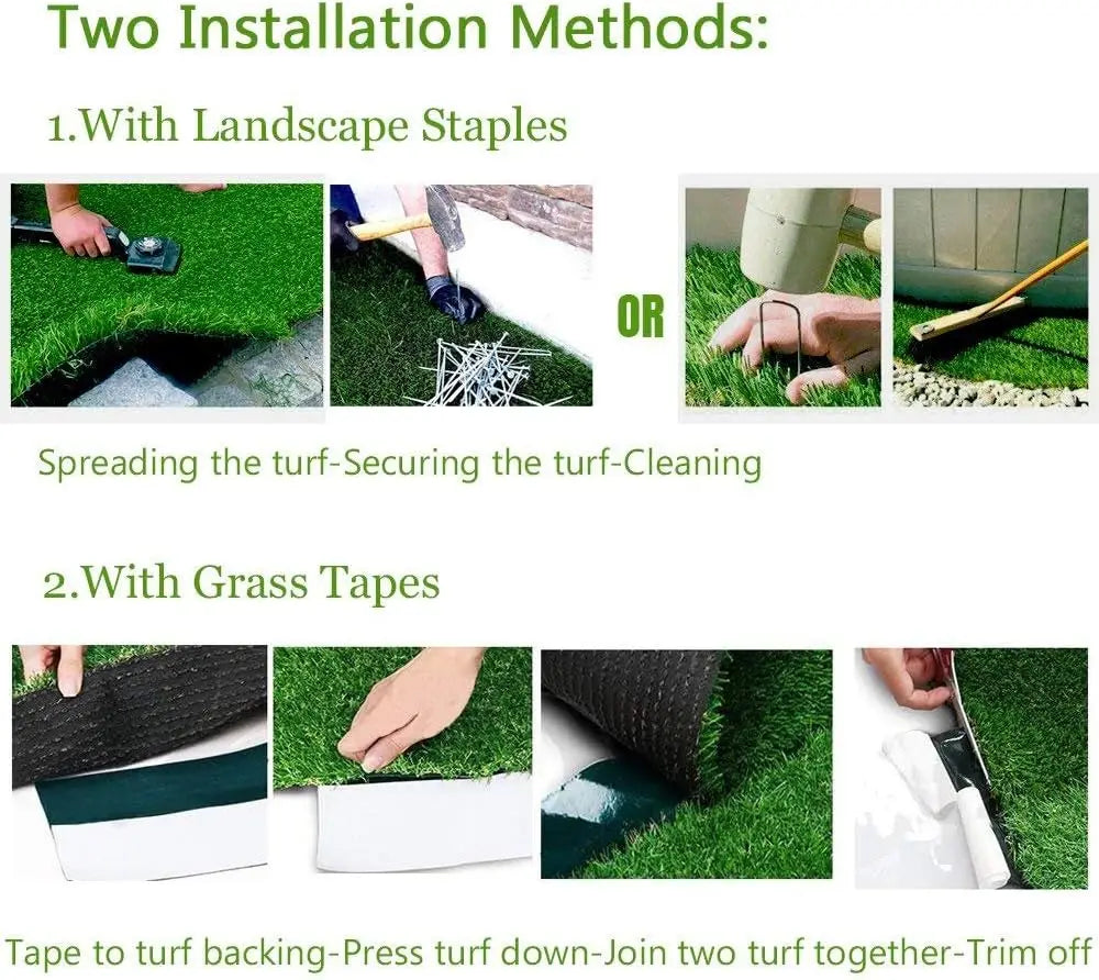 6FTX10FT Artificial Grass Turf - Indoor Outdoor Garden Lawn Synthetic Mat for Pets, Kids, and Landscaping
