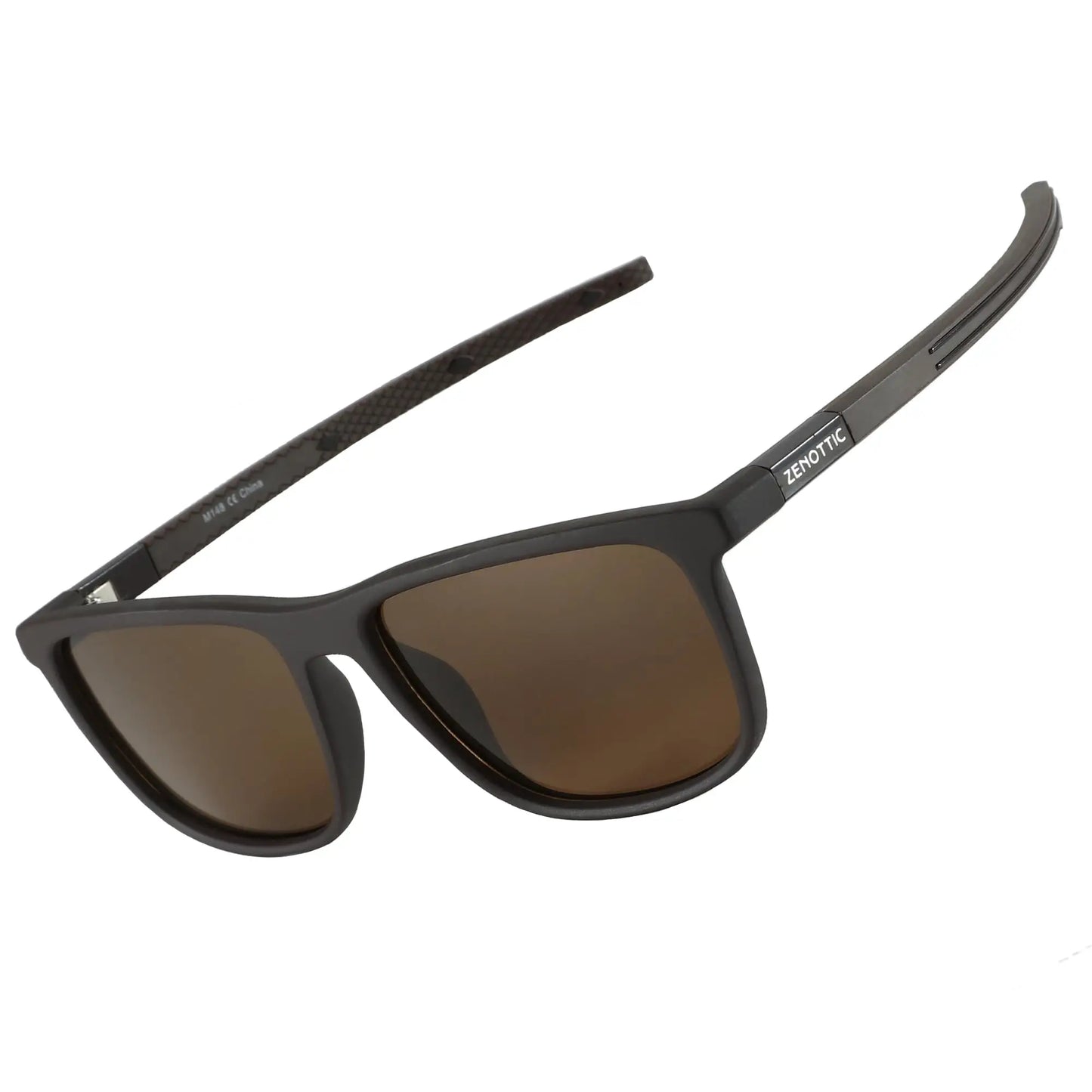 ZENOTTIC Square Polarized Sunglasses for Men - Lightweight TR90 Frame UV Blocking Shades for Driving Fishing Golf Sports