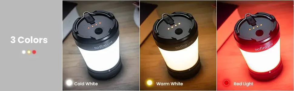 Sofirn LT1S Camping Light USB C 21700 Rechargeable Powerful Torch Portable Emergency Lantern 2700K-6500K with Reverse Charging