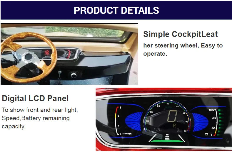 Factory direct sales of classic electric retro cars,  electric sightseeing cars, vintage electric golf cars  UTV