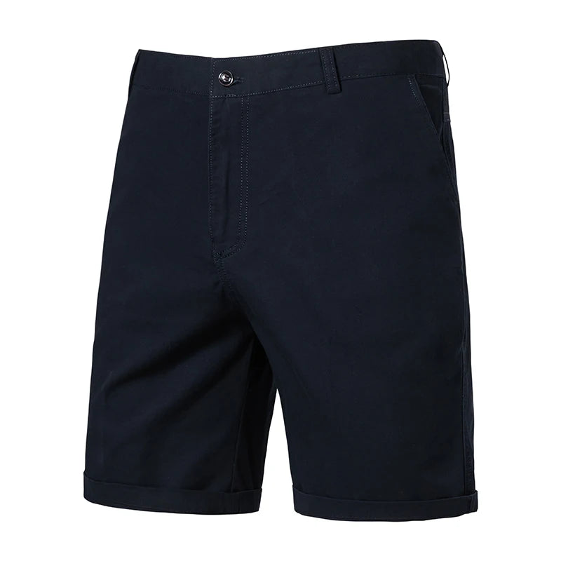 Summer Men Cotton Golf Shorts Dress Shorts Lightweight Quick Dry Casual Work Shorts Man Flat Front Hiking Shorts with 4 Pockets
