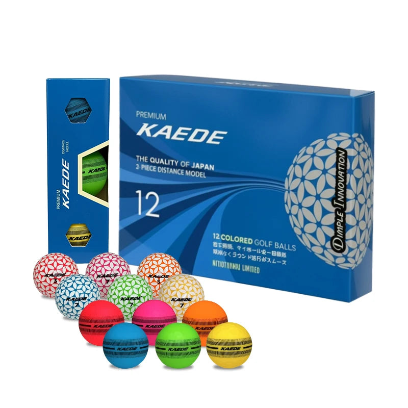 Kaede Double Layer Sakura Golf Balls for Ladies 12 Pieces per Box Dozen Pack Ladies Golf Ball Set