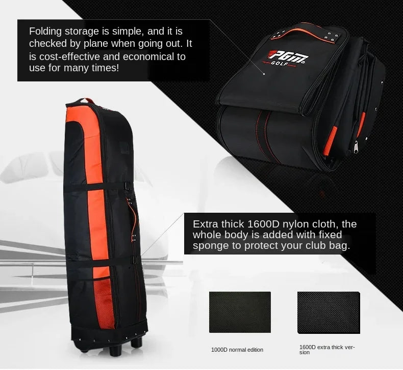 PGM Golf Aviation Bag Travel with Wheels Large Capacity Storage Foldable Airplane Travelling Bags 4 Colors HKB006