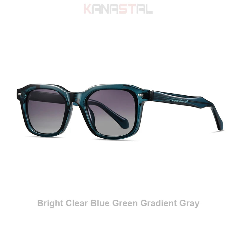 Men Polarized Sunglasses UV400 Square Acetate Eyeglasses Frames Anti Glare Goggles Fishing Cycling Hiking Golf Camping Sports
