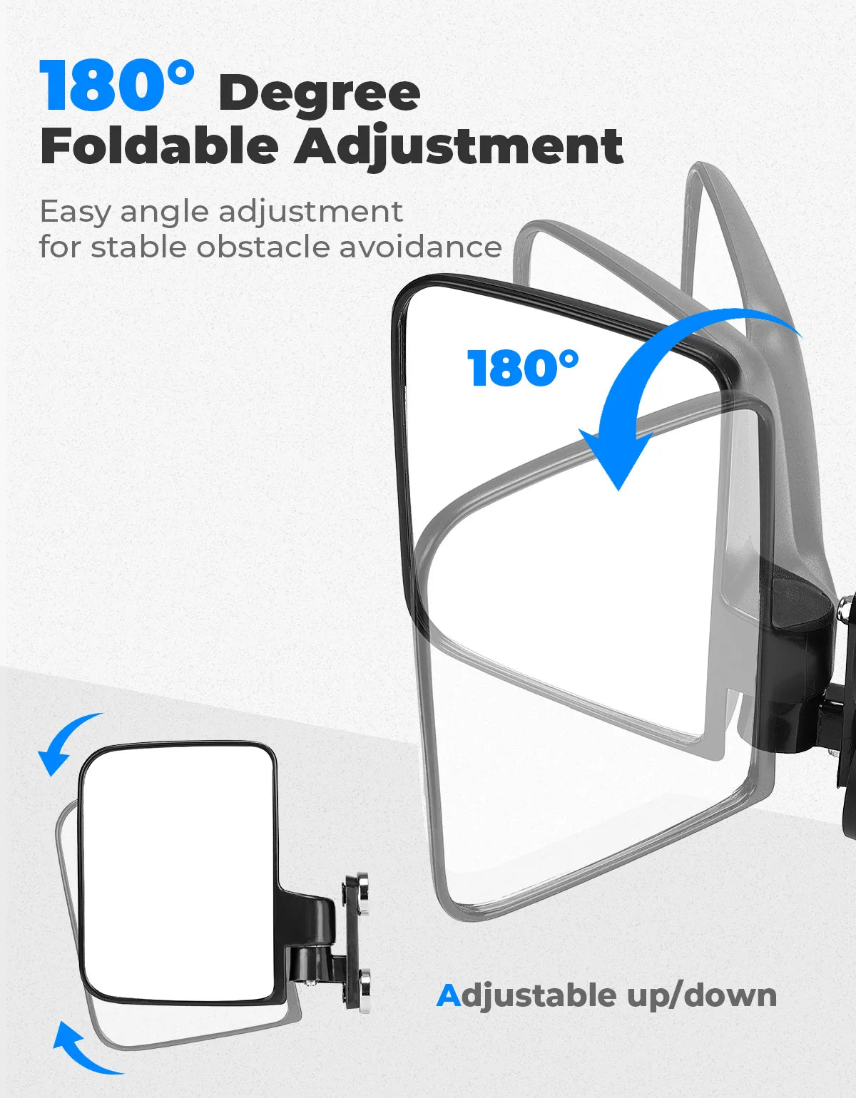 Magnetic Side Mirrors For Golf Cart Tractors Forklifts Lawn Movers Dozers Trucks For Club Car EZGO John Deere Kubota Toyota