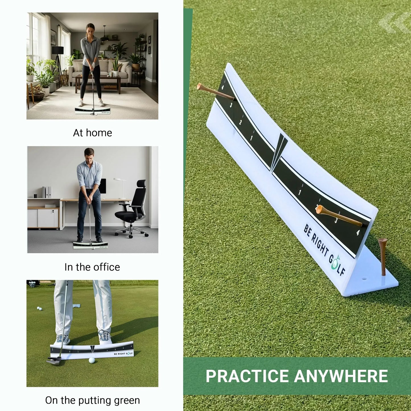 Putting Plane Rail-Portable Golf Putting Stroke Trainer for Indoor & Outdoor Use Golf Training Aid for Putting Improve Accuracy